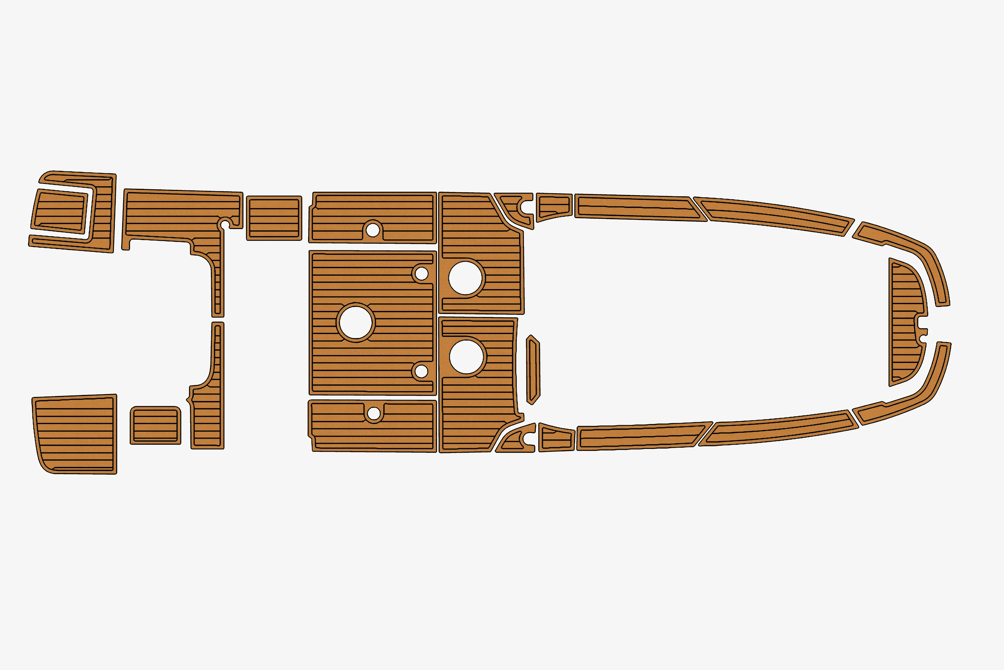 

2017 Benetau Flyer 8 1/4 "6 мм пена EVA Нескользящий морской коврик из тикового дерева для настила из ПВХ 1/3ek ковер gatorstep Морской пол