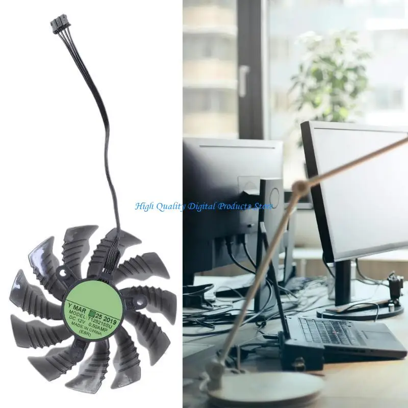 

U2JE 87mm T129215SU Cooling Fan for 980 Ti R9 1060 1080 390X 390 Graphics Card