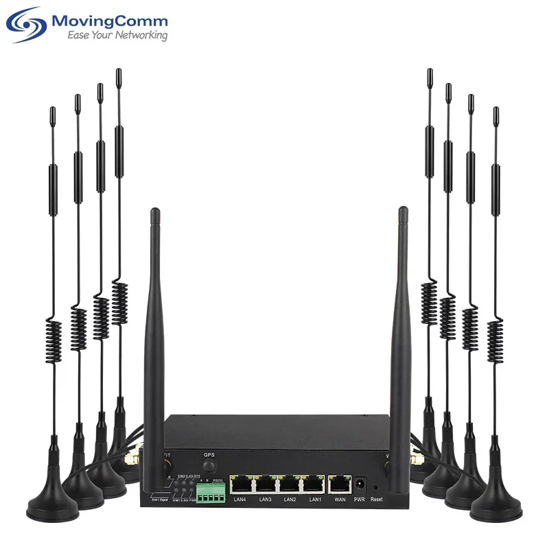 Custom Openvpn Rauter Industrial Router Wi-Fi 6 12V Car Wifi Dual Sim Bonding Router Unlocked Wifi Router 4G 5G With Sim Card