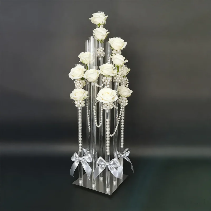 9 Heads Candle Holders, Wedding Candlesticks, Flower Stand Holder, Candelabrum for Center Table Decoration