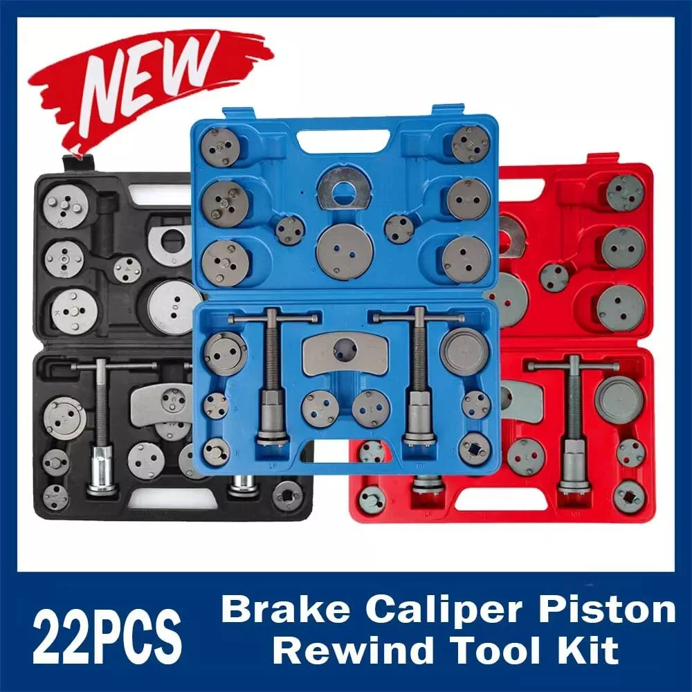 22Pcs Universal Car Disc Brake Caliper Rewind Back Brake Piston Compressor Tool Kit Set For Audi BMW Ford Garage Repair Tools