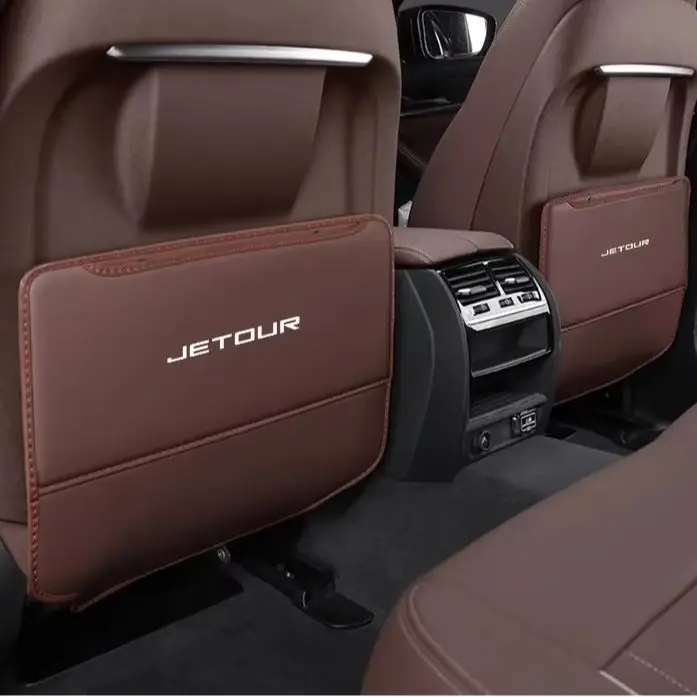 2Pcs Anti‑Kick Seat Back Protector Storage Organizer For Chery Jetour X95 Dashing Tiggo 7 Pro Max Omoda C9 Jaecoo J9 Auto Access