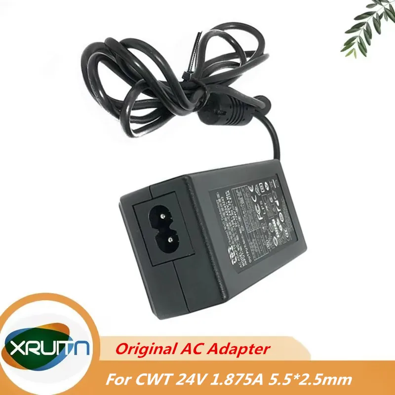 

Genuine CWT CAE045242 AC DC Adapter 24V 1.875A 45W Charger For Kodak Scanner i2600 I2400 I2800 Power Supply 5.5*2.5mm