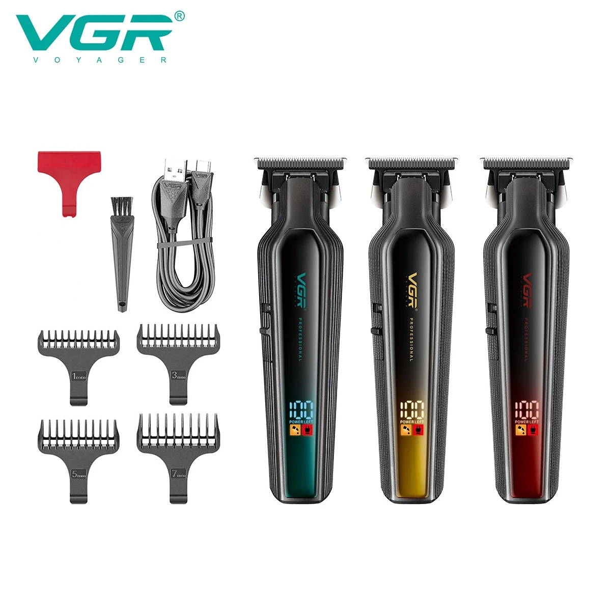 VGR Hair Trimmer Professional Hair Cutting Machine Cordless Electric Haircut Machine DLC Coating Blade Trimmer for Men V-930