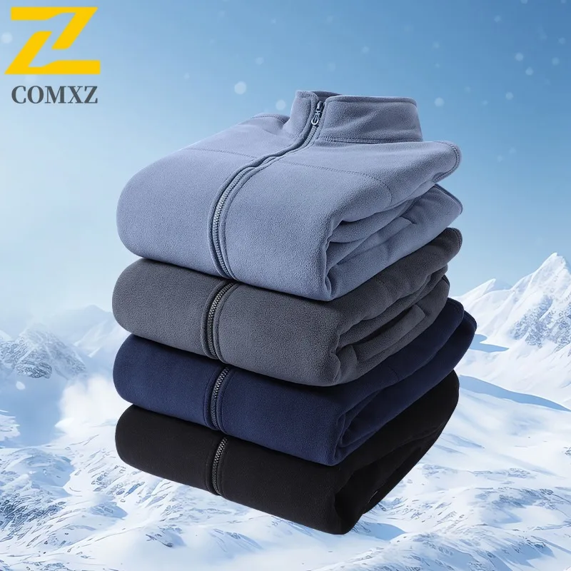 

COMXZ 2025 New Mens Jacket Thickened Hiking Travel Windproof Warm Parka Premium Stand Collar Design Comfortable Winter Clothing