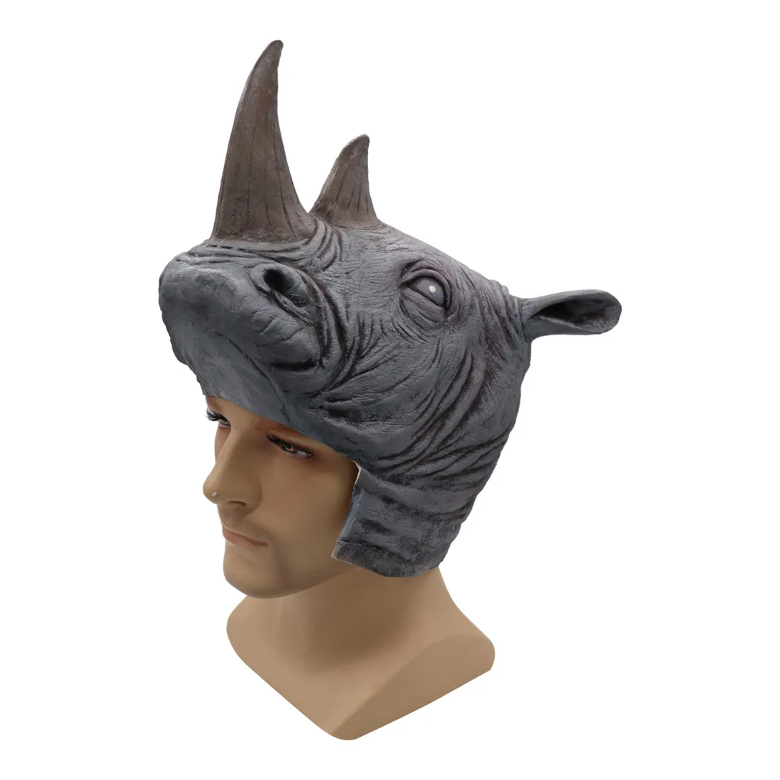 

Halloween Rhinoceros Head Mask,Spoof Animal Masks Fancy Dress for Halloween Carnival Costume Party