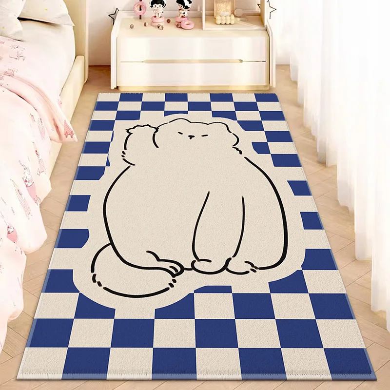 2024 New Cartoon Bear Bedside Carpet Bedroom Room Fluffy Soft Living Room Carpets Winter Non Slip Children Sofa Coffee Table Rug