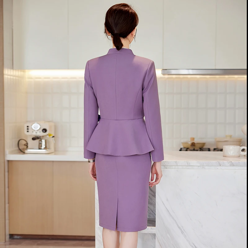 Fashion professional womenswear spring and summer new suits and short skirt suits show elegant temperament