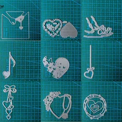 Hart Vlinder Metalen Stansmessen Mal Scrapbooking Decoratie Papier Ambachtelijke Mes Mal Punch Sjabloon Embossing Stencils