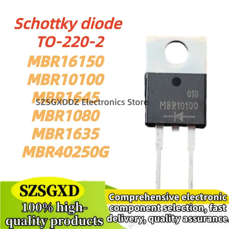 5pcs 100% New Quality MBR16150 MBR10100 TO220 MBR1645 MBR1080 MBR1635 MBR40250G TO220-2 MOS FET