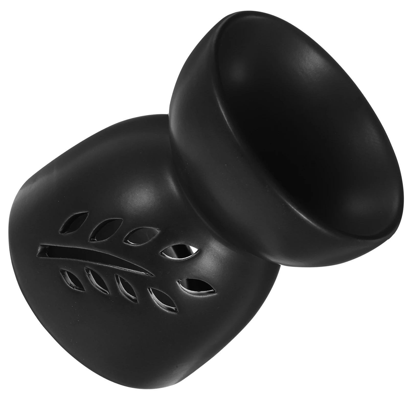 

Aroma Oil Burner for Scented Oil Wax Melts Relaxation Decorative Tea Light Warmer Suitable Kitchen Sauna Living Space Black