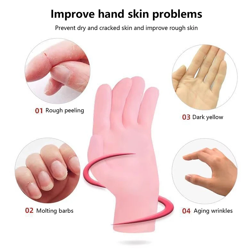 Calzini in Silicone calzini in Gel idratante esfolianti e prevengono la secchezza Spa strumento per la cura dei piedi delle mani protezione per la rimozione della pelle morta