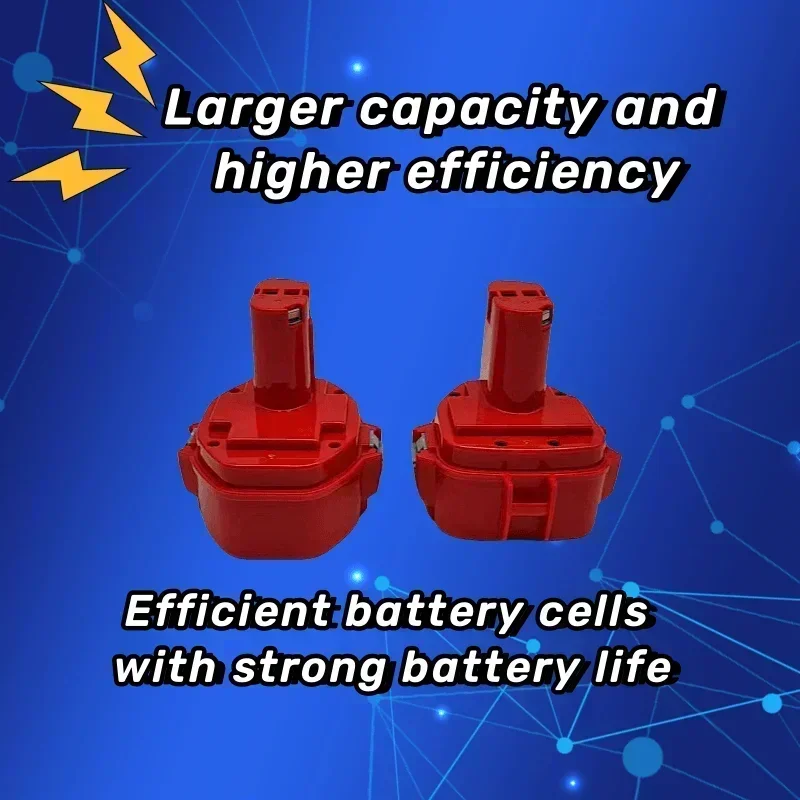 Suitable for Makita 14.4V-12V high-capacity nickel hydrogen cadmium tool battery compatible with 6233D 1420 PA14 1051D 6233D,etc