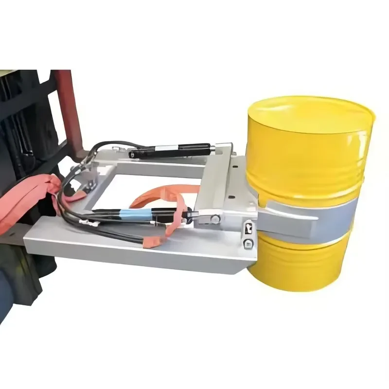 Deluxe Hydraulic Drum Rotator Forklift Mounted Grabber 1000kg Capacity Professional Forklift Attachment for Safe Inversion