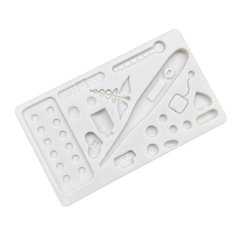 Stethoscope Medical Hospital Tools Silicone Mold Sugarcraft Chocolate Cupcake Baking Mold Fondant Cake Decorating Tools