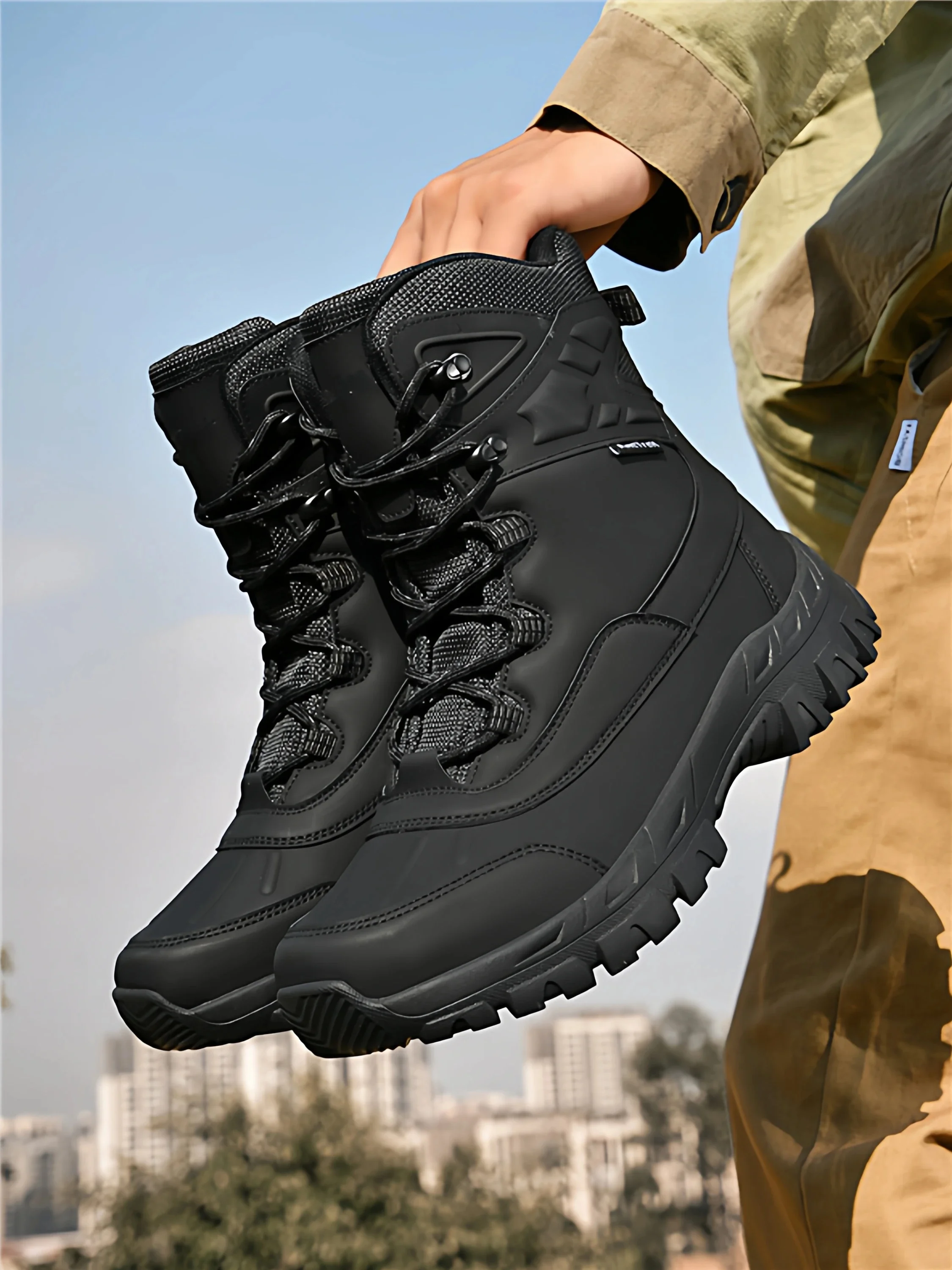 bottes-tactiques-montantes-pour-hommes-impermeables-antiderapantes-noires-a-lacets-pour-activites-de-plein-air-grandes-tailles-chaussures-d'entrainement-bottes-de-desert
