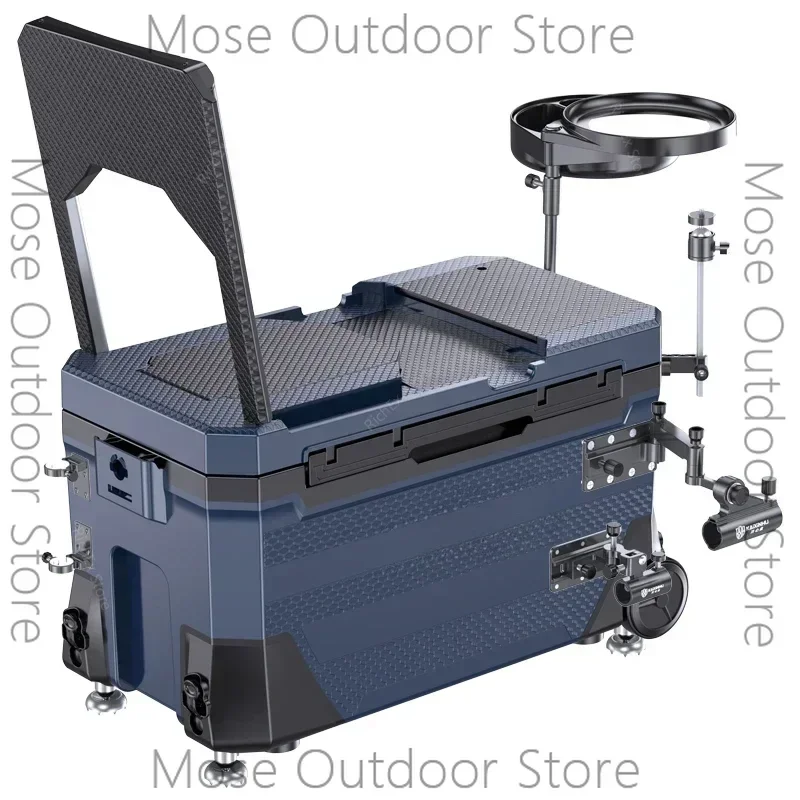 Multifunctional Fishing Tool Box Outdoor Tactical Gear Organizer With Backrest Live Fish Storage Portable Tackle Box For Camping