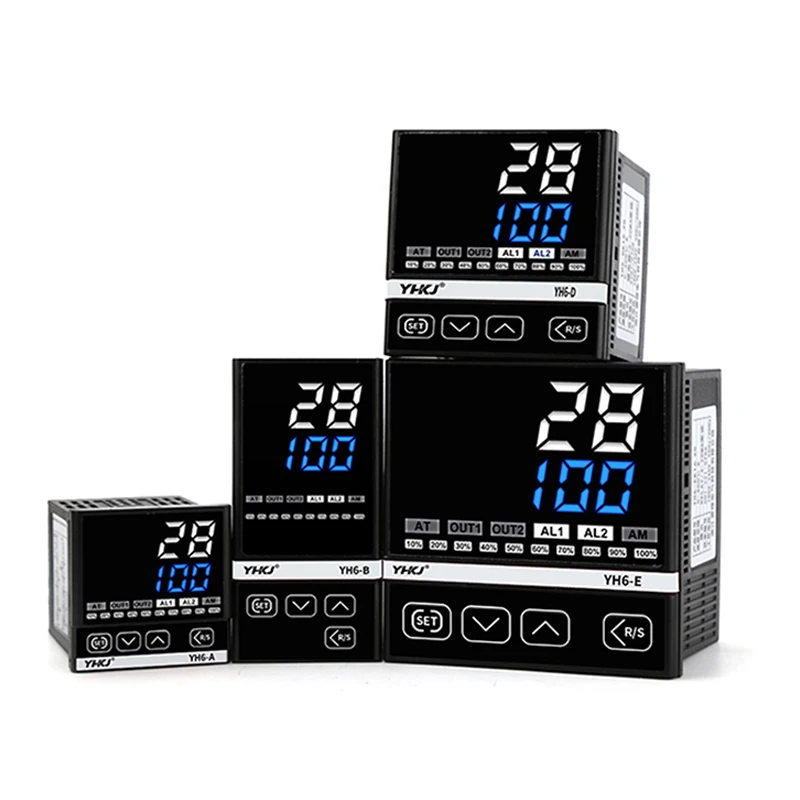 Imagem -02 - Controlador de Temperatura Industrial Inteligente Digital Termostato e Termômetro Saída Dupla Yh6-ak bk dk ek 220v Pid Ssr Relé