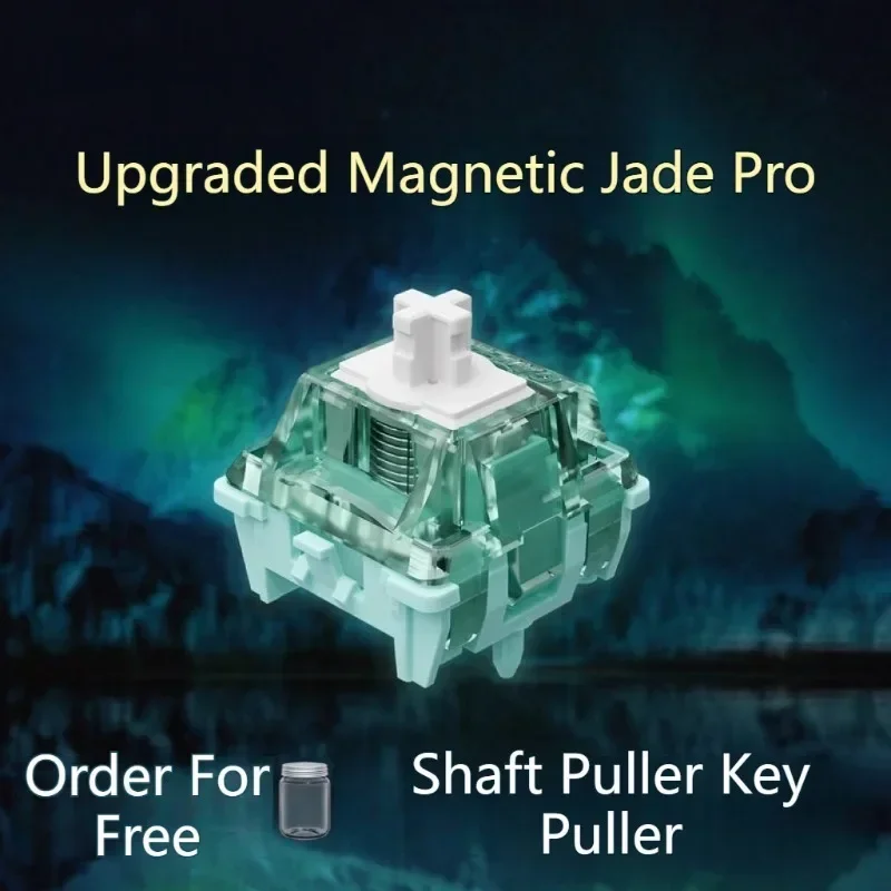 

Magnetic Jade Switch Pro HIFI Trigger Adjustable Key Travel Factory Lubrication Switch for MX Mechanical Keyboard Accessories