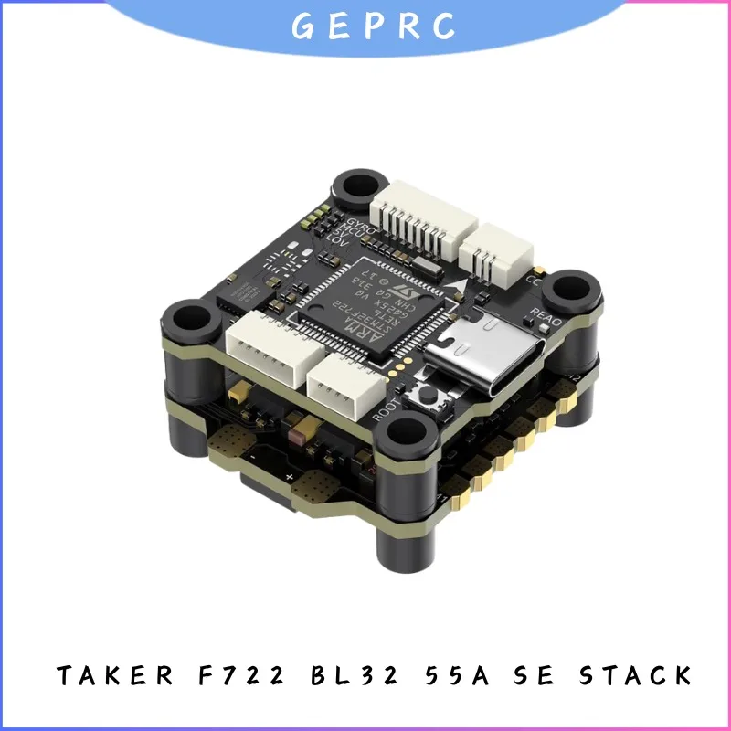 

GEPRC TAKER F722 BL32 SE Stack 55A, MPU6000 Gyro, 32 МБ Blackbox, Plug & Play, гоночный дрон FPV дальнего действия