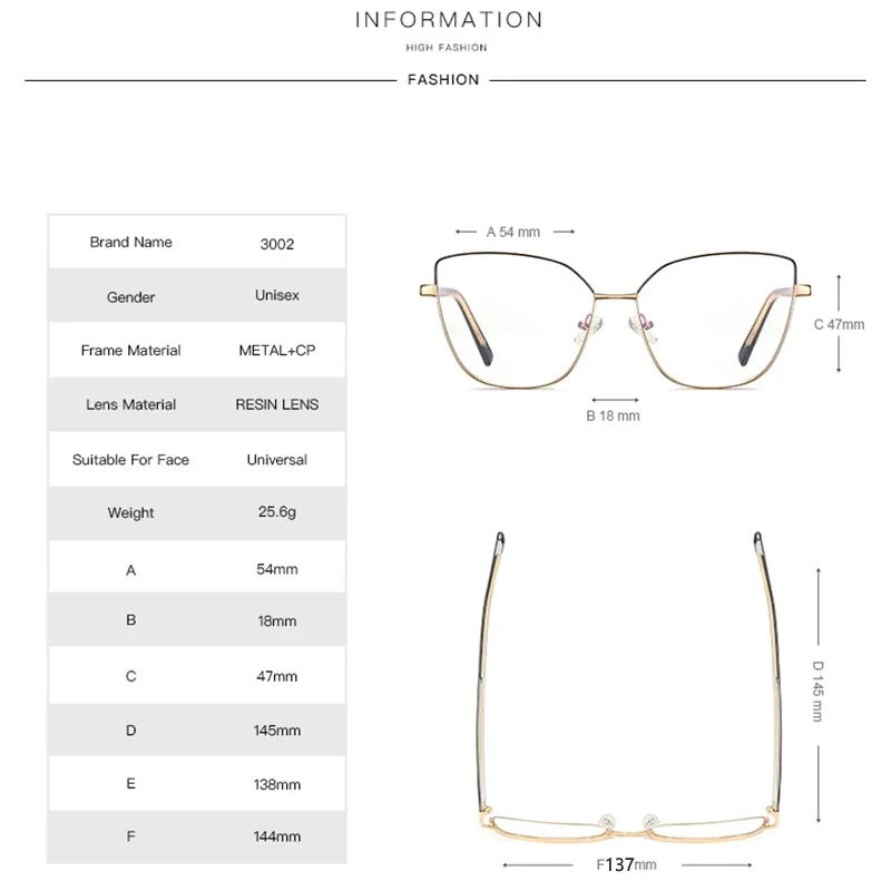 Metal Women Glasses Frame Cat Eye Fashion Women Cat Eye Full Rim Alloy Glasses Frame for Female Eyeglasses Optical Spectacles