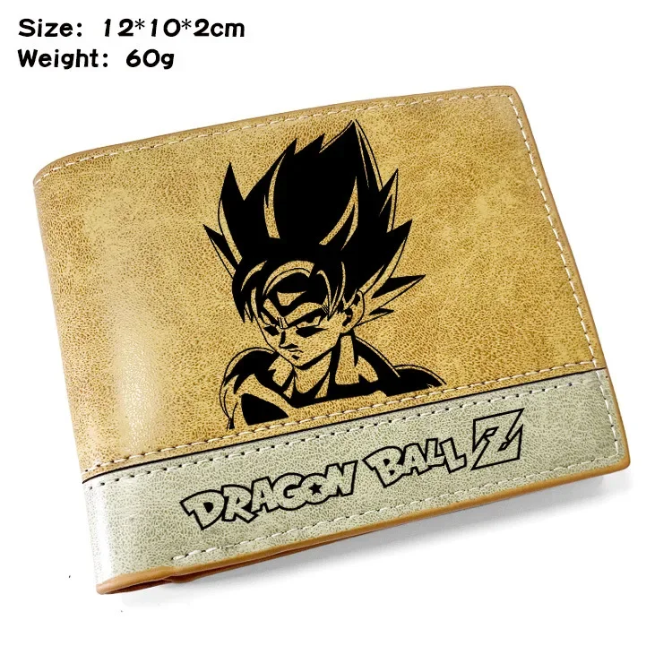 Dragon Ball Children Short Wallets Anime Son Goku Pu Leather Wallet Portable Foldable Coin Purse License Money ID Card Holder