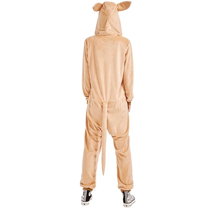 가을 여성의 귀여운 캥거루 후드 점프 슈트 할로윈 코스프레 의상 만화 홈 의상 학교 컬러 플레이 의상 M 및 #   1