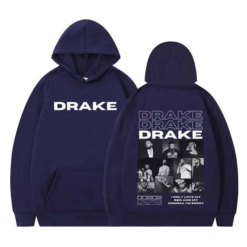 Rapero Drake 90s Vintage gráfico Sudadera con capucha hombres mujeres Hip-hop moda sudadera invierno de manga larga Casual pulóver ropa de calle Tops