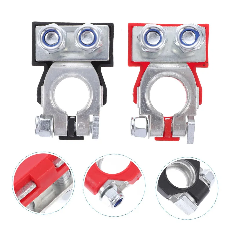 Heavy-Duty Premium Universal Battery Terminal Clamps Kit for Car Truck Marine RV-Top Post&Side Post Compatible Power Connectors