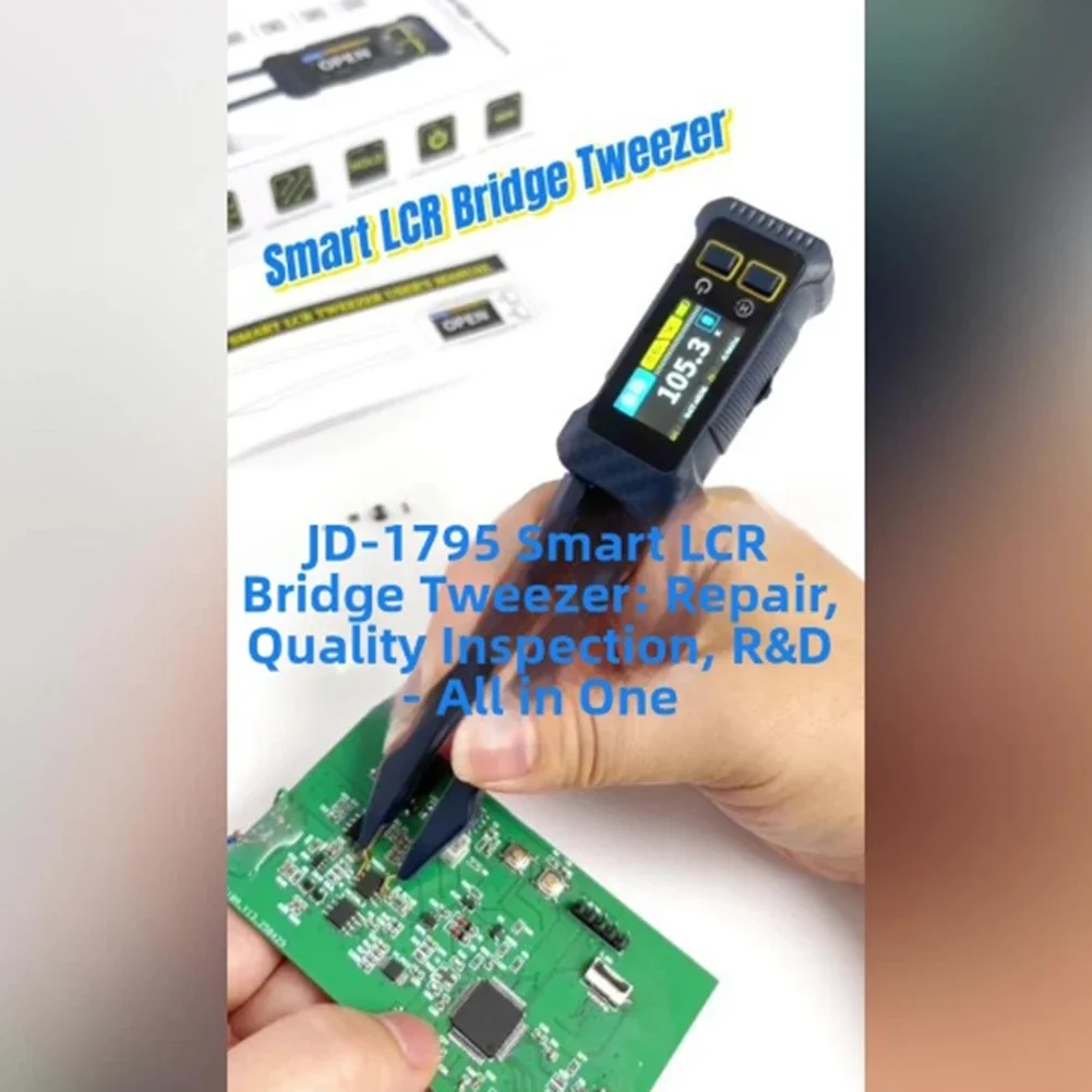 

JD1795 Пинцет LCR Мультиметр для измерения качества и электрических характеристик для компонентов SMD