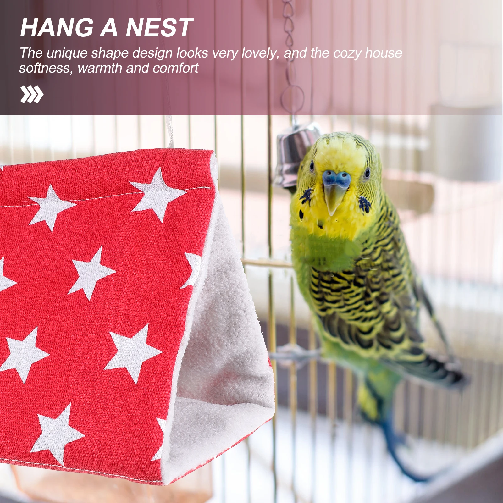 

Birds Insulated Bird's Nest Hammock Beds for Parrots The Hanging Red Conures Sleeping Hut