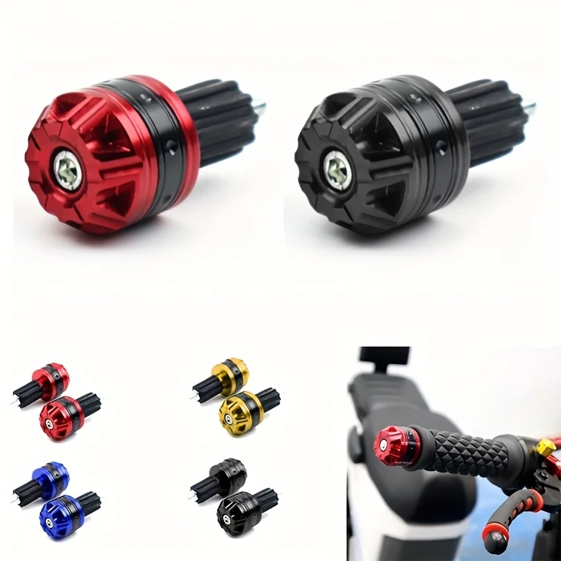 1 Pair Glossy Motorcycle Handlebar End Plugs Universal 7/8