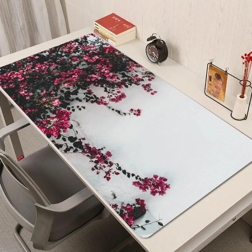 

Коврик для мыши Bougainvillea, нескользящий игровой коврик для мыши разных размеров, коврик для мыши для киберспорта, игровой механический коврик для клавиатуры XXL, настольный коврик