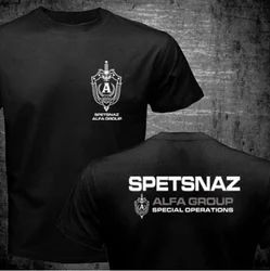 New Russian Spetsnaz Alfa Unit Counter Terrorist Special Unit Forces T Shirt 2 Side Black O Neck Tshirt Funny Shirts Tops