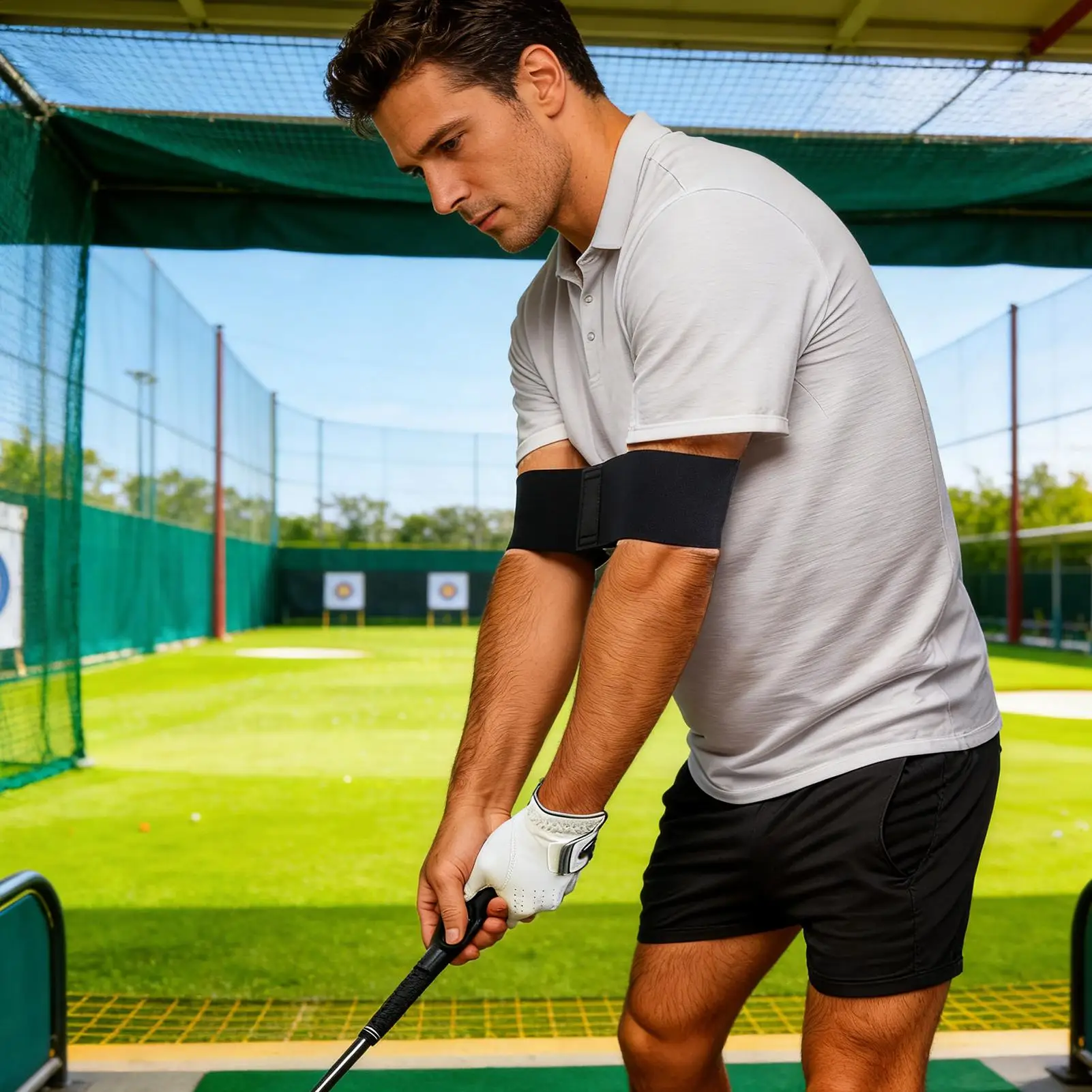 

Тренажер для гольфа: дышащие корректирующие повязки для рук, тренажер для отработки ударов, для использования в помещении, на улице, на заднем дворе, на гольф-поле, для начинающих