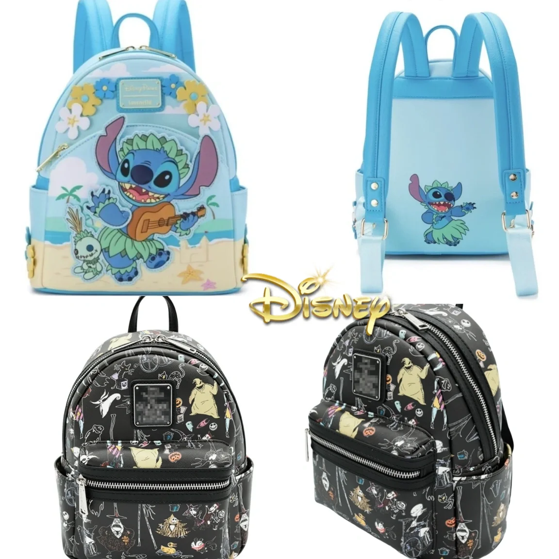 

Loungefly Disney Stitch the Pooh небольшой размер дождливый дневной рюкзак серии водонепроницаемая модная детская сумка