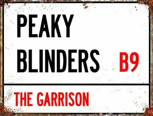 10. Peaky Blinders The Garrison Retro vintage style metal sign man cave Garage