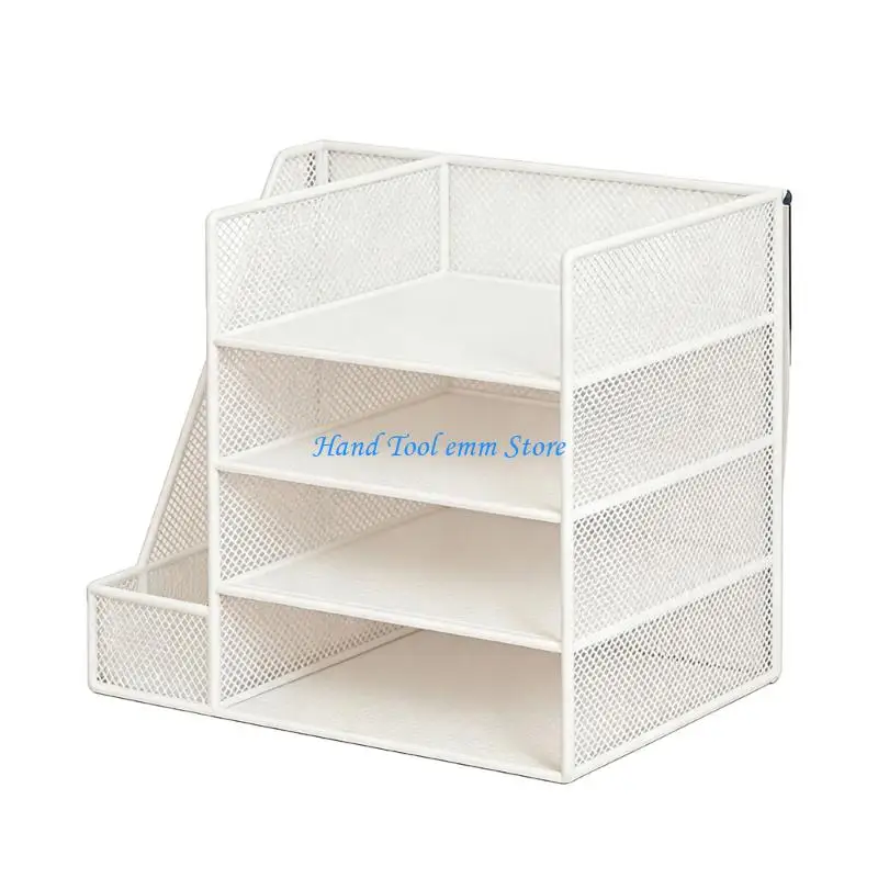 H37F Desk 4-Tiers Desktop File Mesh Desk Accessories,File Sorter