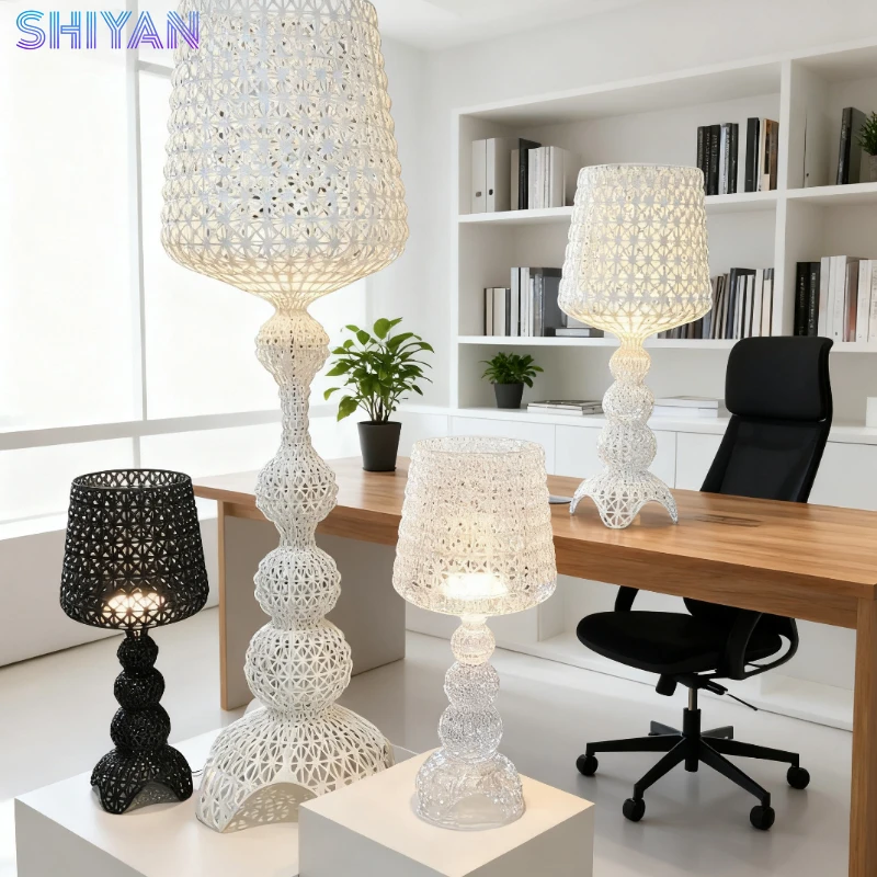 Lampes de sol de style Art déco français pour salon, lampes sur pied classiques en acrylique, lampes de chevet LED à intensité variable pour la maison