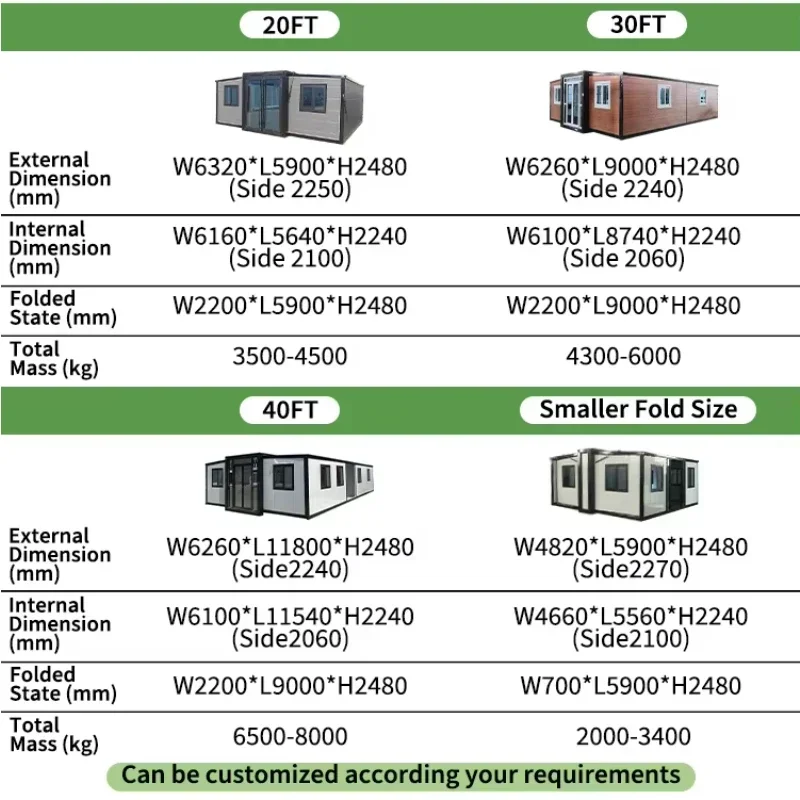 Factory Price Expandable Container House 20ft 40ft Prefabricated Tiny House Mobile Home For Hotel Office Villa Hospital Outdoor