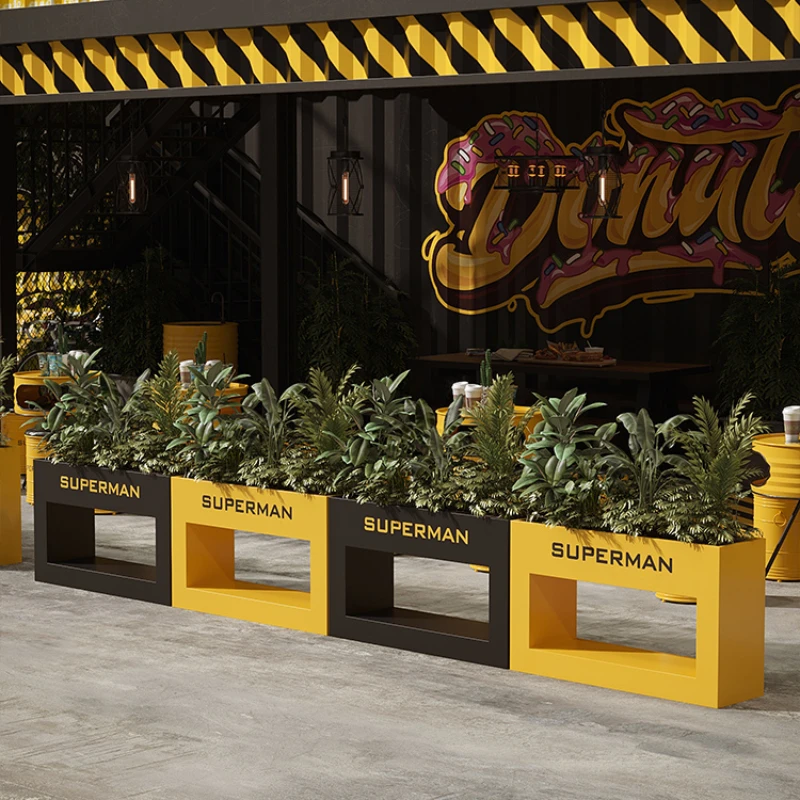 GZ Iron Flower Stand Balcony Home Creative Trending Office Partition Fence Planter