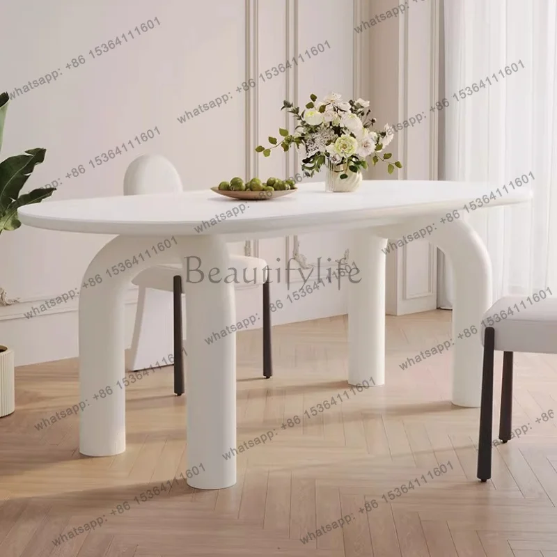 Nordic Salon Dining Table Reception Kitchen Luxury Restaurant Dining Table Service Mid Century Mesas De Jantar Salon Furniture