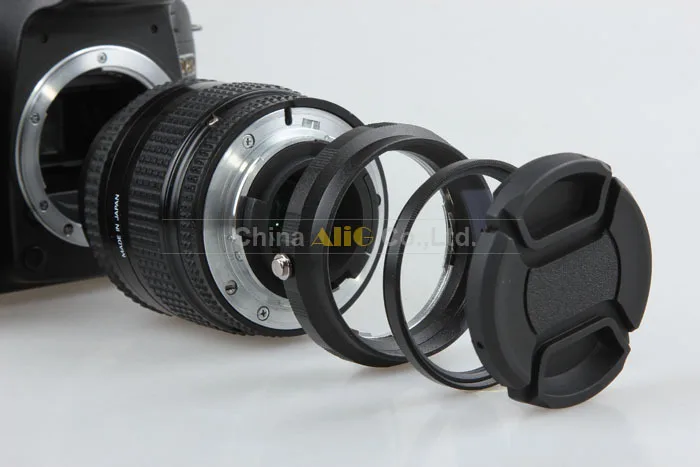 Macro Camera Lens Reverse Adapter Protection Set for Nikon D80 D90 D3300 D3400 D5100 D5200 D5300 D5500 D7000 D7100 D7200 D5 D610