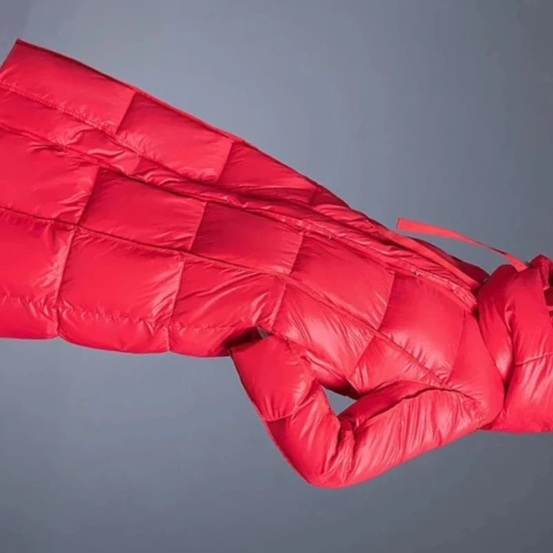 Trend High Quality Unisex Long Down Jacket Over The Knee Puffer Jacket Women Men Thicken Winter Loose Warm White Duck Down Coat
