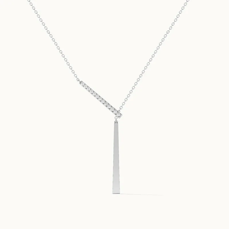 Withered S925 Versatile Simple Geometric Rectangular Pendant Necklace Jewelry Necklace Necklaces For Women