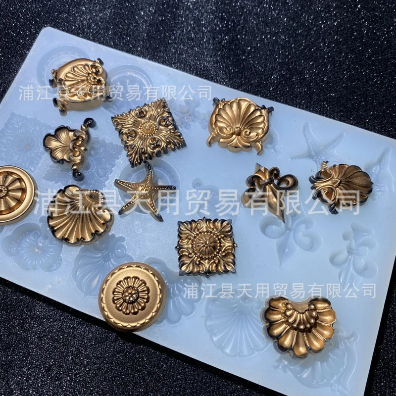 Retro Relief Totem Silicone Mold Fondant Surrounding Border Cake Decoration Tools Baking DIY Flower Mould Salt Carving Molds