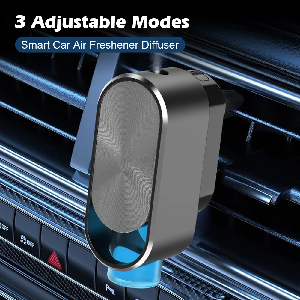 

Smart Car Air Freshener Diffuser Rechargeable Car Diffuser with 3 Adjustable Mode Ultrasonic Aroma Diffuser with 4 Essential Oil