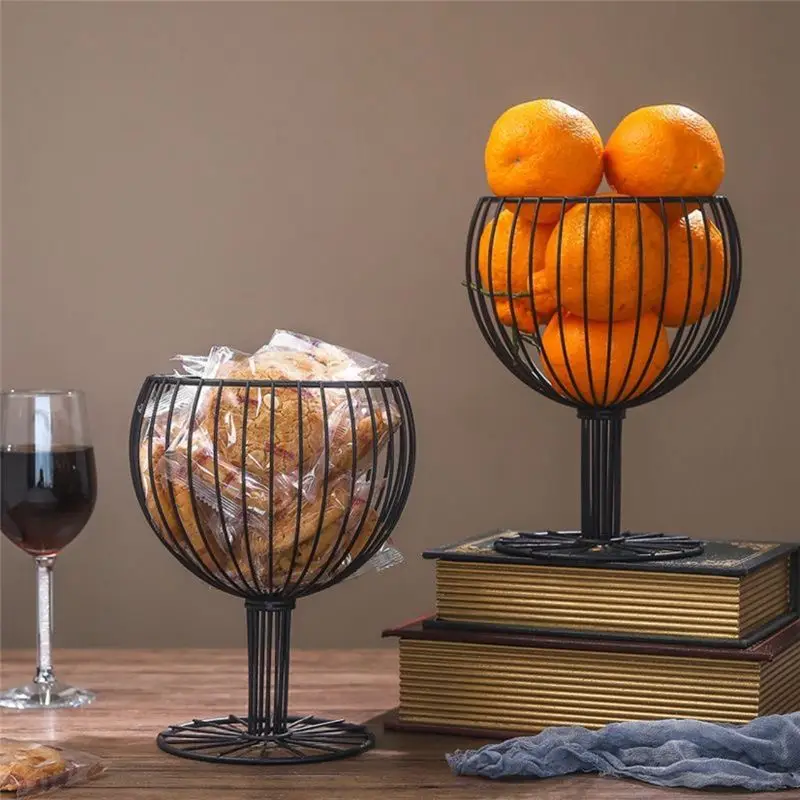 【ELEVATE LIFE】Light Luxury Wrought Iron High-Foot Fruit Plate Home Plate Display Stand Plate Fruit Basket,B ABDD