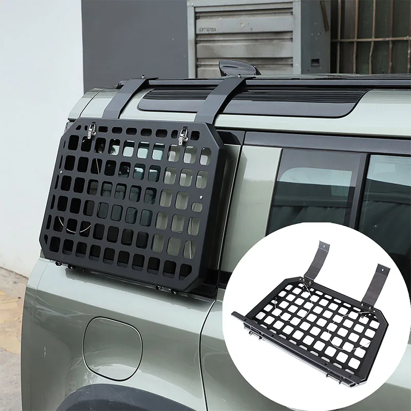 For Land Rover Defend 90 110 130 2020-2024 Aluminum alloy Car Rear Window Glass Armor Shelf Storage Racks External Modification