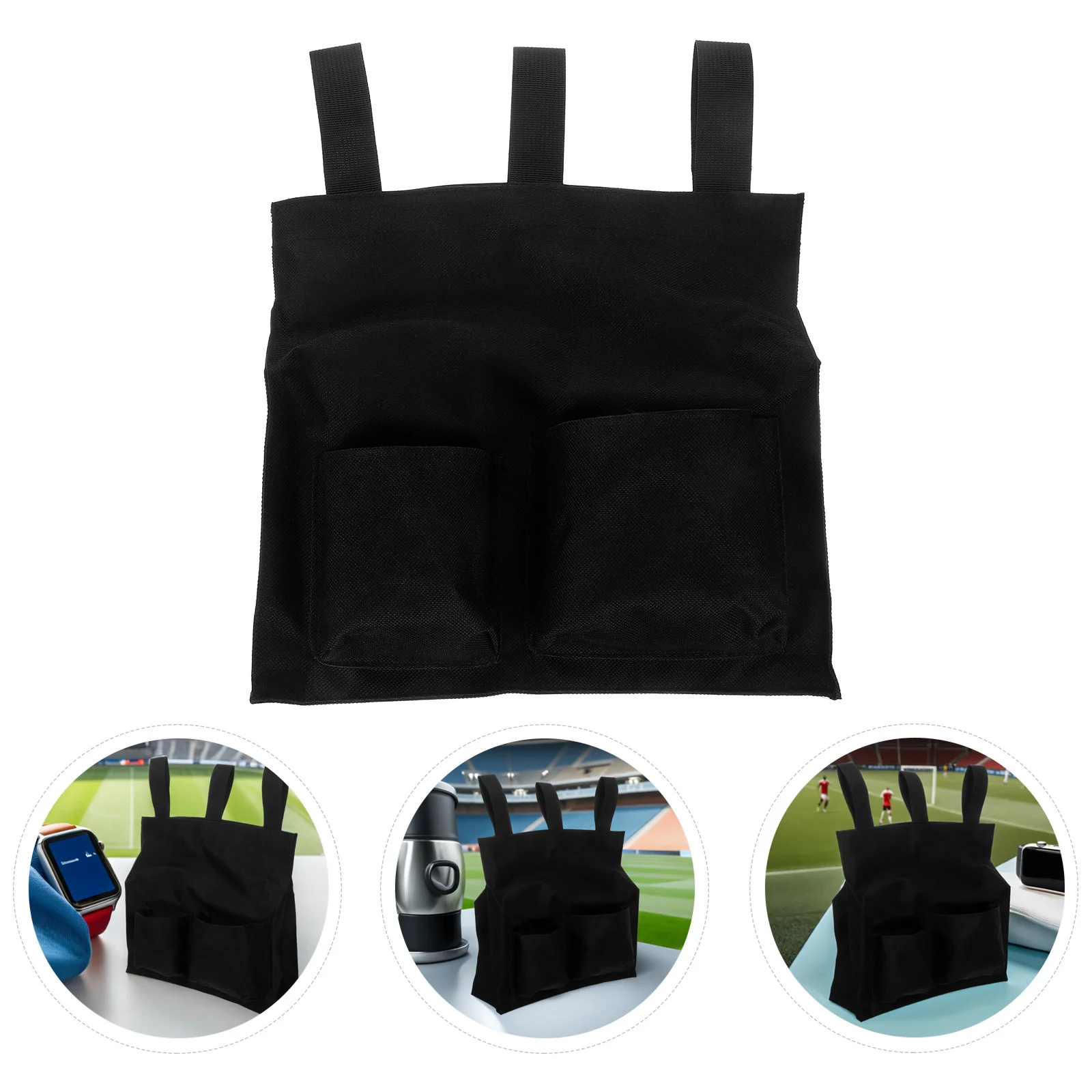 2 قطعة حقيبة كرة رياضية متعددة الوظائف سعة كبيرة أكسفورد القماش البيسبول الحكم حقيبة الخصر حزام جيوب جانبية البيسبول #1
